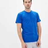 ⇑ Базова футболка з бавовни синя, розмір ХL
