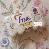 Мыло твердое Fax coconut Milk & cream Beauty Soap крем и кокосовое молочко 5*70 г