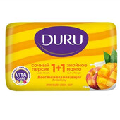 Крем-мыло твердое DURU 1+1 Сочный персик и знойное манго 80 г