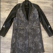 Комбинированное пальто плащ gattinoni 42 p (s) состояние нового