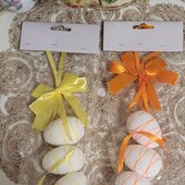 Декоративна підвіска Пасхальні яєчка 20 см В двох кольорах (жовта,оранжева) 1 на вибір Нова