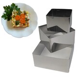 Формы для оформления блюд, кулинарные формы для формирования салатов , 3 штуки квадратные