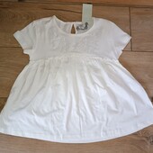 Cool club натуральна коттонова святкова біла блуза для дівчинки р.134