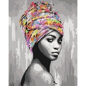 Картина по номерам Африканская красота Кно4587 Распродажа