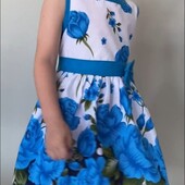Красивый, стильный комплект для девочки - платье + панама р.134,140