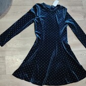 Святкова велюрова сукня M&S 12-13років
