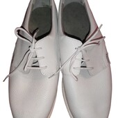 Шкіряні чоловічі білі туфлі 44 розм.