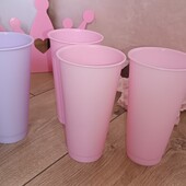 Primark пластиковий стакан високий 17.5 см рожевий