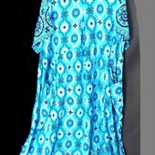 Легка невагома натуральна сукня 100% віскоза, розмір оверсайз, стиль бохо, Італія