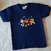 Темно-синя футболка для хлопчика Щенячий Патруль 122/128 7714