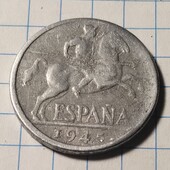 Монета Іспанії 10 центів 1945