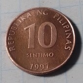 Монета Філіппін 10 сентімо 1997