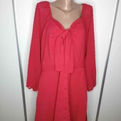 Червоне плаття на підкладці зі спущеними плечима Simply be, р 26(Пог -61++)