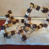 Деревянная игрушка Змейка- головоломка деревянная