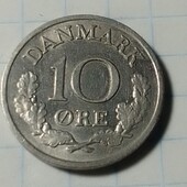 Монета Данії 10 ере 1963