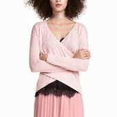 Качественный розовый джемпер H&M, размер М