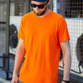⇑ Базова футболка з бавовни помаранчевий, розмір L