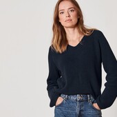 ☘ Дуже, дуже класний, стильний, щільний в'язаний светр, Tchibo (Німеччина), р.: 42-44 (36/38 євро)