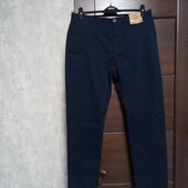 Брендовые новые коттоновые мужские брюки-слаксы р.34-34.