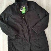 Esmara брендовая новая стёганая куртка парка еврозима цвет черный размер евро 40/42