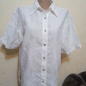 Біла сорочка льон м розміру,в грудях 114 см.