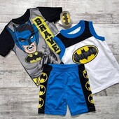 Комплект для хлопчика футболка+майка+шорти batman розмір 4Т.