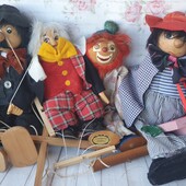 Кукла марионетка деревянная дерево кукольный театр клоун Германия Гдр