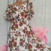 Платье из шифона с цветами

