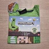 Minecraft! Трикотажная футболка для мальчика! 110/116! Лот 6000