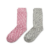 ☘Лот 1 пара☘ Теплі в'язані шкарпетки з біо бавовни Tchibo(Німеччина), розміри: 35-38 темно-бордовий