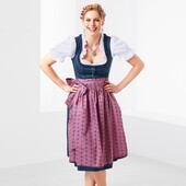 ♕ Баварський костюм без блузи: сукня + фартук від Tchibo (Німеччина), рр. наші: 44-46 (38 євро)