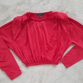 Розпродаж!!! Красива червона вкорочена блуза із плечиками