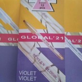 Ручка кулькова масляна Global Violet 12 шт/уп Фіолетовий