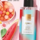 Парфюмированный спрей Avon JoyFul с нотами арбуза, мускатного шалфея и бабл-чая, 200мл