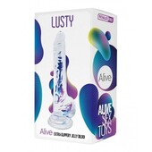 Прозрачный фаллоимитатор alive jelly dildo lusty, тпе, присоска