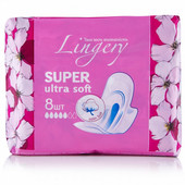 Прокладки гигиенические женские Lingery Super Ultra Soft 8 шт. в упаковке