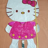 Фольгинированый шар Hello Kitty. Большой ! 105 см ! Надут 1 раз.