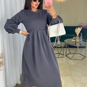 Сукня тепла комфортна в стилі oversize, тканина трьхнитка на флісі