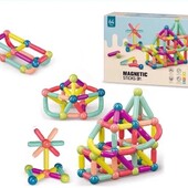 Магнітний конструктор Magnetic Sticks 64 дет