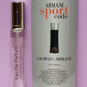 Giorgio Armani Sport Code 20 мл. Свежий, фужерно-цитрусовый аромат для мужчин.