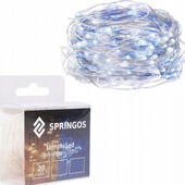 Гірлянда на батарейках Springos 1.9 м 20 led white/blue 1 шт