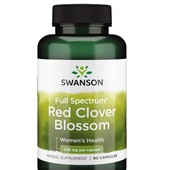 Красный клевер Swanson Red Clover Blossom 430 mg full spectrum, 90 капсул