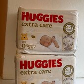 Подгузники Huggies Extra Care размер 0 - 2 упаковки