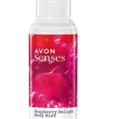 Освіжаючий лосьйон-спрей для тіла avon senses малинове задоволення 100ml