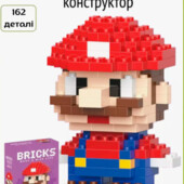 Супер Марио конструктор Super Mario Bricks 162 детали 3D конструктор из миниблоков