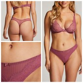 Hunkemoller! Елегантні жіночі труси, стрінги Л розмір grape nectar! Лот 4