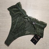 Hunkemoller! Високі жіночі труси із мережива і сіточки S розмір combu green! Лот 414