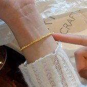 Розкішний блискучий браслет золотого кольору