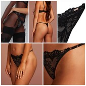 Hunkemoller noir! Надзвичайно гарні мереживні жіночі труси, стрінги 3Хл розмір! Лот 29