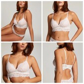 Hunkemoller! Комфортний жіночий бюстгальтер без кісточок, бралет 75В snow white! Лот 59